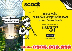 Scoot khuyến mãi vé máy bay giá rẻ 37 USD