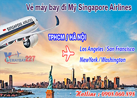 Vé máy bay đi Mỹ Singapore Airlines