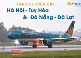 Vietnam Airlines tăng chuyến bay chặng Hà Nội – Tuy Hòa và Đà Nẵng – Đà Lạt