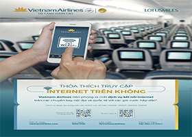 Vietnam Airlines cung cấp dịch vụ WiFi trên chuyến bay