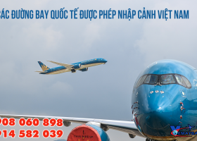 CÁC ĐƯỜNG BAY QUỐC TẾ ĐÃ ĐƯỢC PHÉP NHẬP CẢNH VIỆT NAM