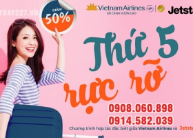 Thứ 5 rực rỡ Vietnam Airlines giảm 50% giá vé nội địa
