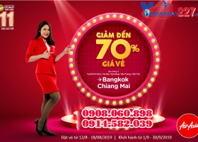 AirAsia khuyến mãi giảm đến 70% giá vé đi Thái Lan