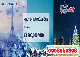 Air France khuyến mãi mùa Đông đi Châu Âu