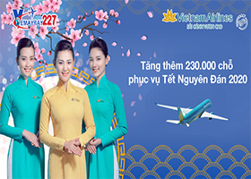 Vietnam Airlines tăng thêm 230.000 chỗ phục vụ Tết 2020