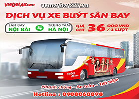 Dịch vụ xe buýt tại sân bay Nội Bài của Vietjet Air