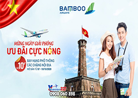 Bamboo Airways ưu đãi mừng ngày Giải phóng