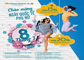 VNA khuyến mãi ngày Quốc tế Phụ nữ 8/3