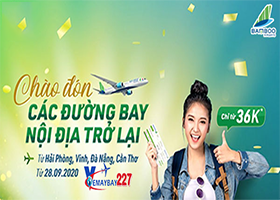 Bamboo Airways khai thác các đường bay nội địa trở lại.