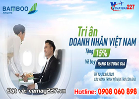Giảm 15% vé Thương gia Tri ân Doanh nhân Việt Nam