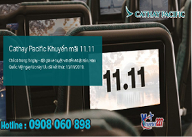 Cathay Pacific khuyến mãi 11.11