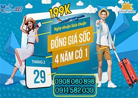 VNA bán vé đồng giá 199K ngày nhuận 29/2