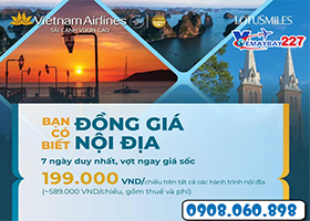 VNA ưu đãi đồng giá nội địa chỉ từ 199K