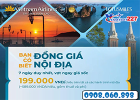 VNA ưu đãi đồng giá nội địa chỉ từ 199K