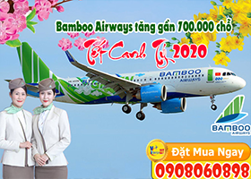 Bamboo Airways tăng gần 700.000 chỗ phục vụ hành khách dịp Tết Canh Tý 2020