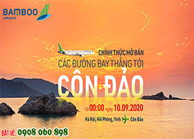 Bamboo Airways chính thức mở bán vé bay thẳng tới Côn Đảo